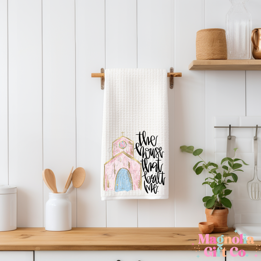 House That Built Me Tea Towel