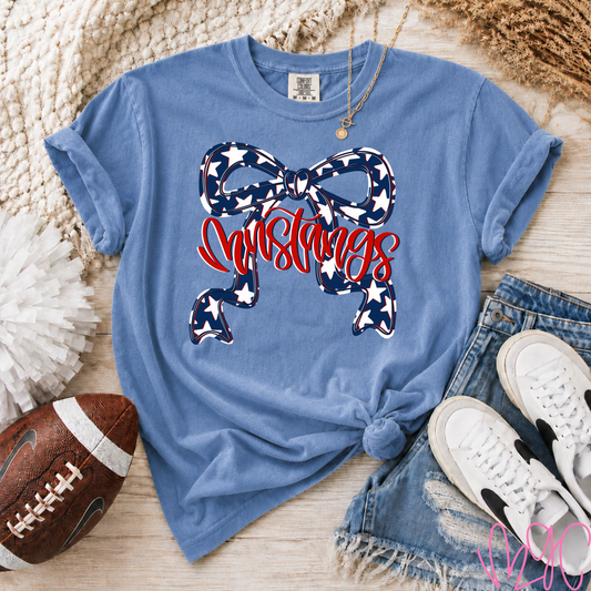 Starry Bow Mascot Tee (Mustangs)