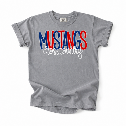 Bubble Mustangs Cross Country Tee