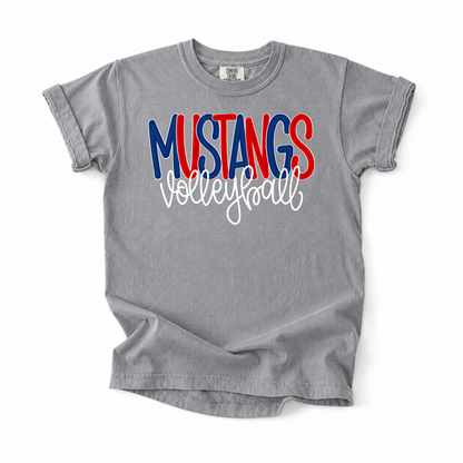 Bubble Mustangs Volleyball Tee