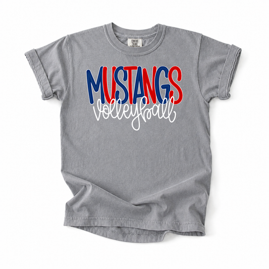 Bubble Mustangs Volleyball Tee