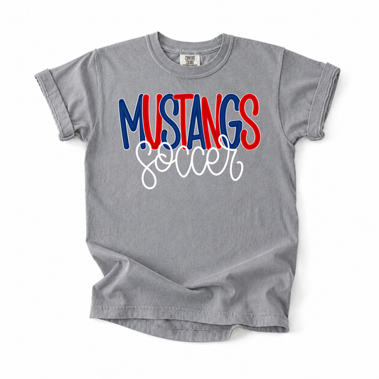 Bubble Mustangs Soccer Tee