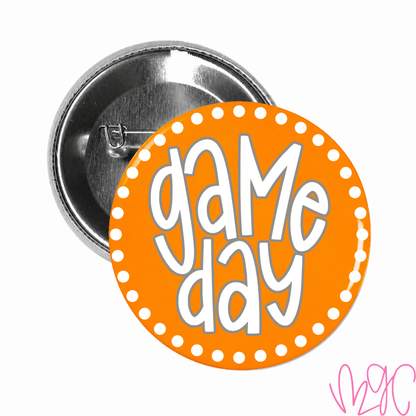 Dotted Game Day-Orange+Grey