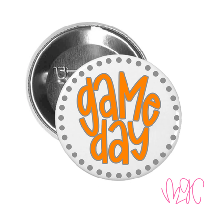 Dotted Game Day-Orange+Grey